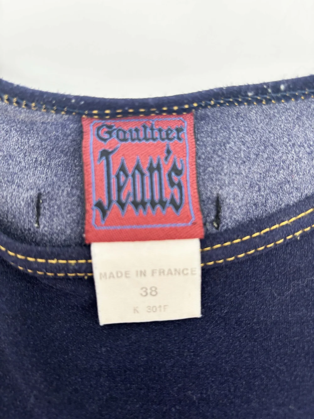 Jean Paul Gaultier F/W 1997 suspender print top — JAMES VELORIA